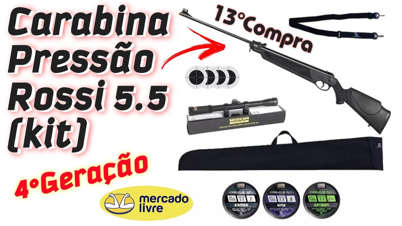 CARABINA ROSSI 4°GERAÇÃO 5.5 (COM KIT) - UNBOXING - 13°COMPRA MERCADO LIVRE