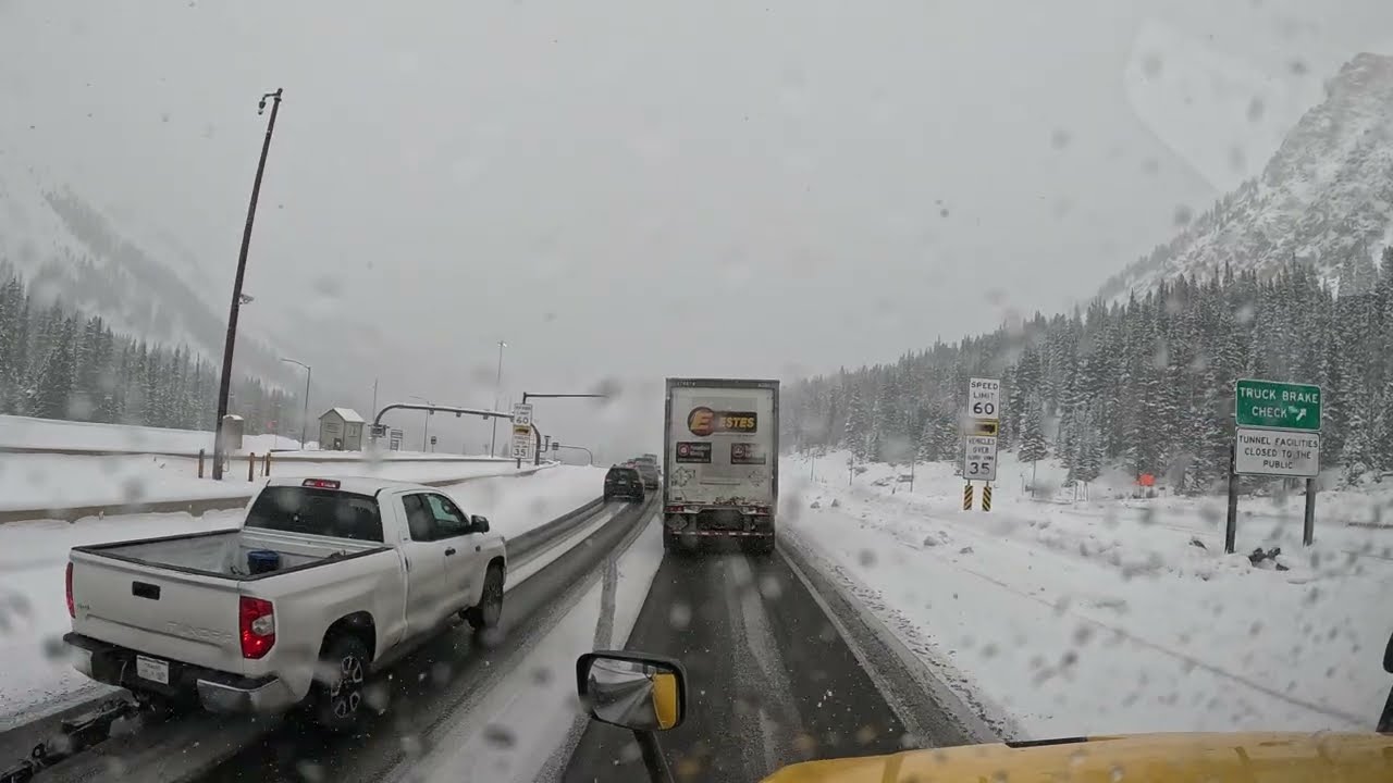 I-70 Winter Drive | Slick Roads from Eisenhower Tunnel to Silverthorne