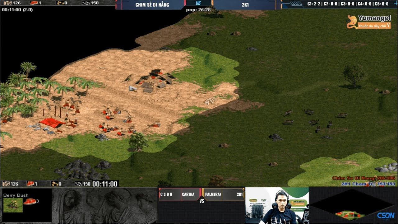 Chim Sẻ Đi Nắng vs 2K1 | Solo random | 12/04/2023 #aoe #chimsedinang