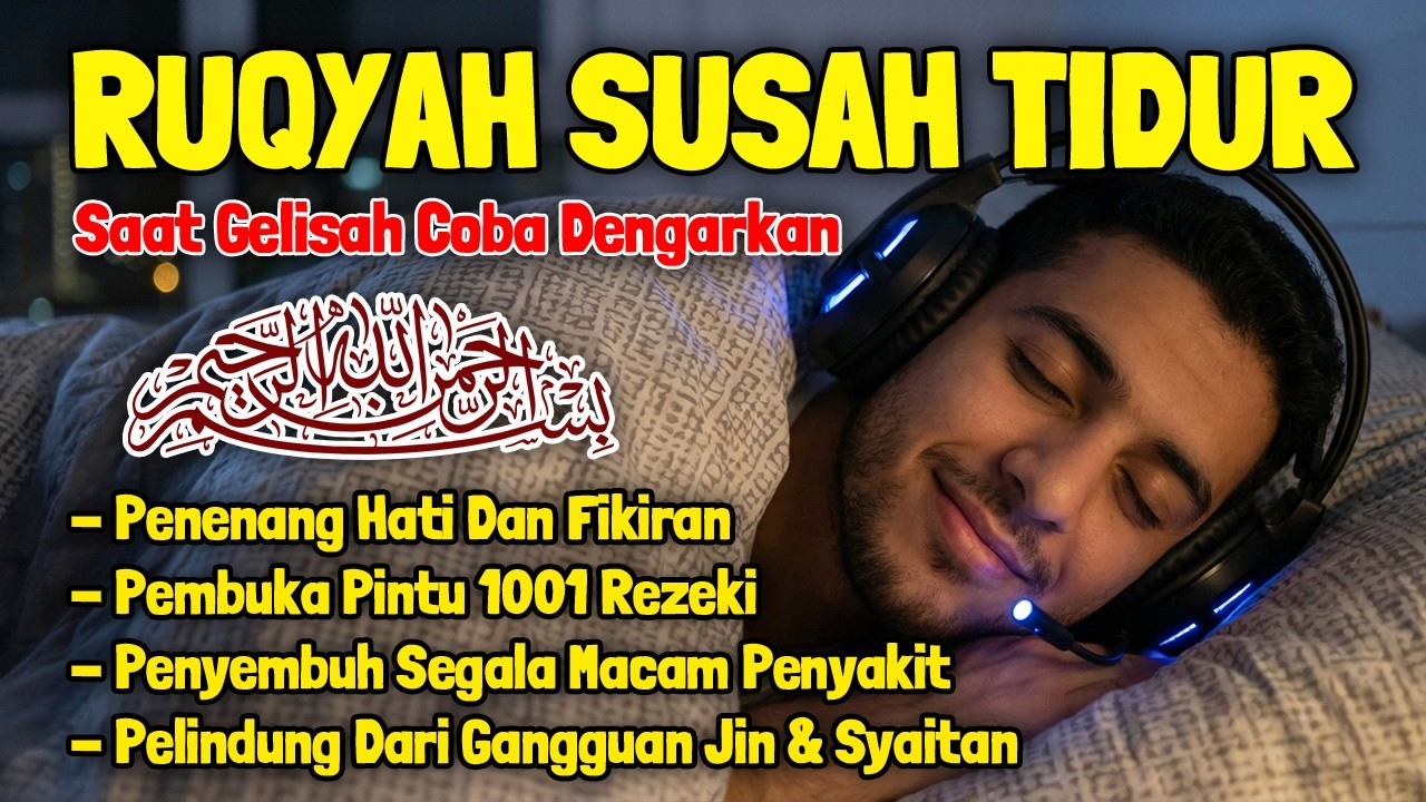 Susah Tidur Coba Dengarkan Surah Pengantar Tidur Merdu Ruqyah Insomnia Menghilangkan Stres Cemas
