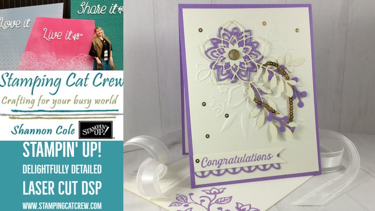 Stampin Up Delightfully Detailed Laser DSP card