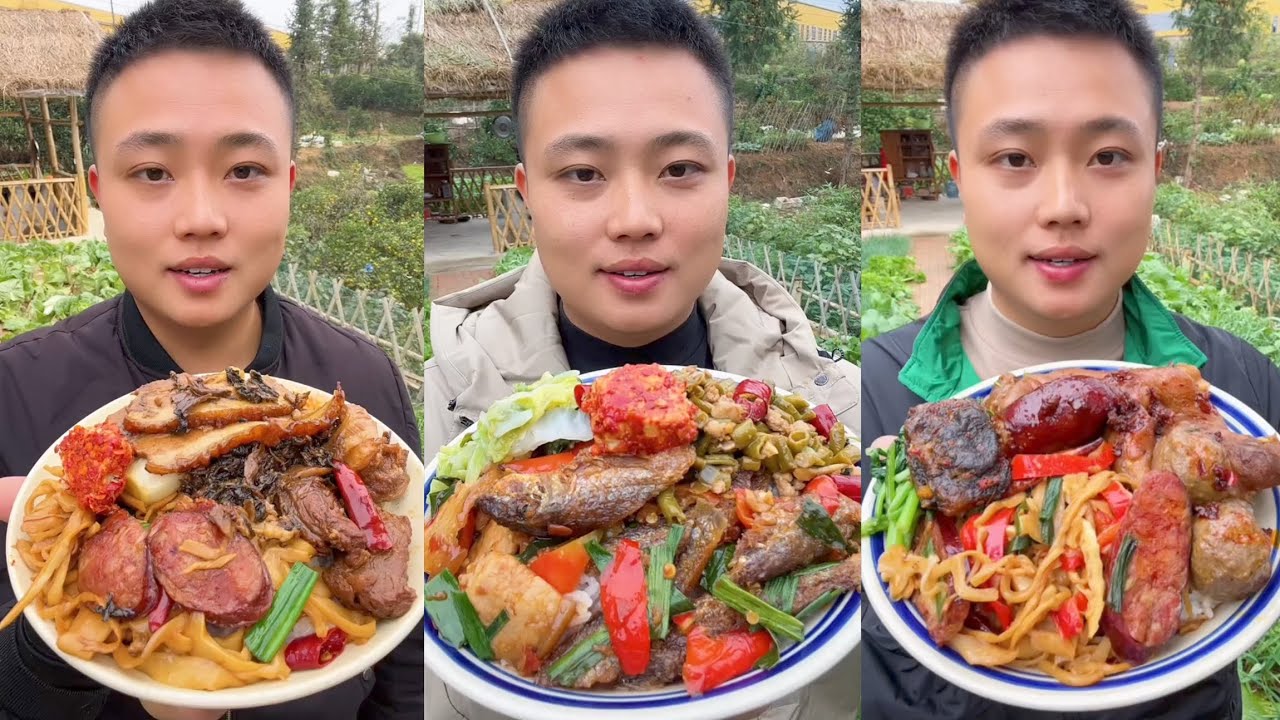 Mukbang #151:Eat spicy 🥵🔥 braised pork belly rib belly boil #mukbang #yummy #delicious