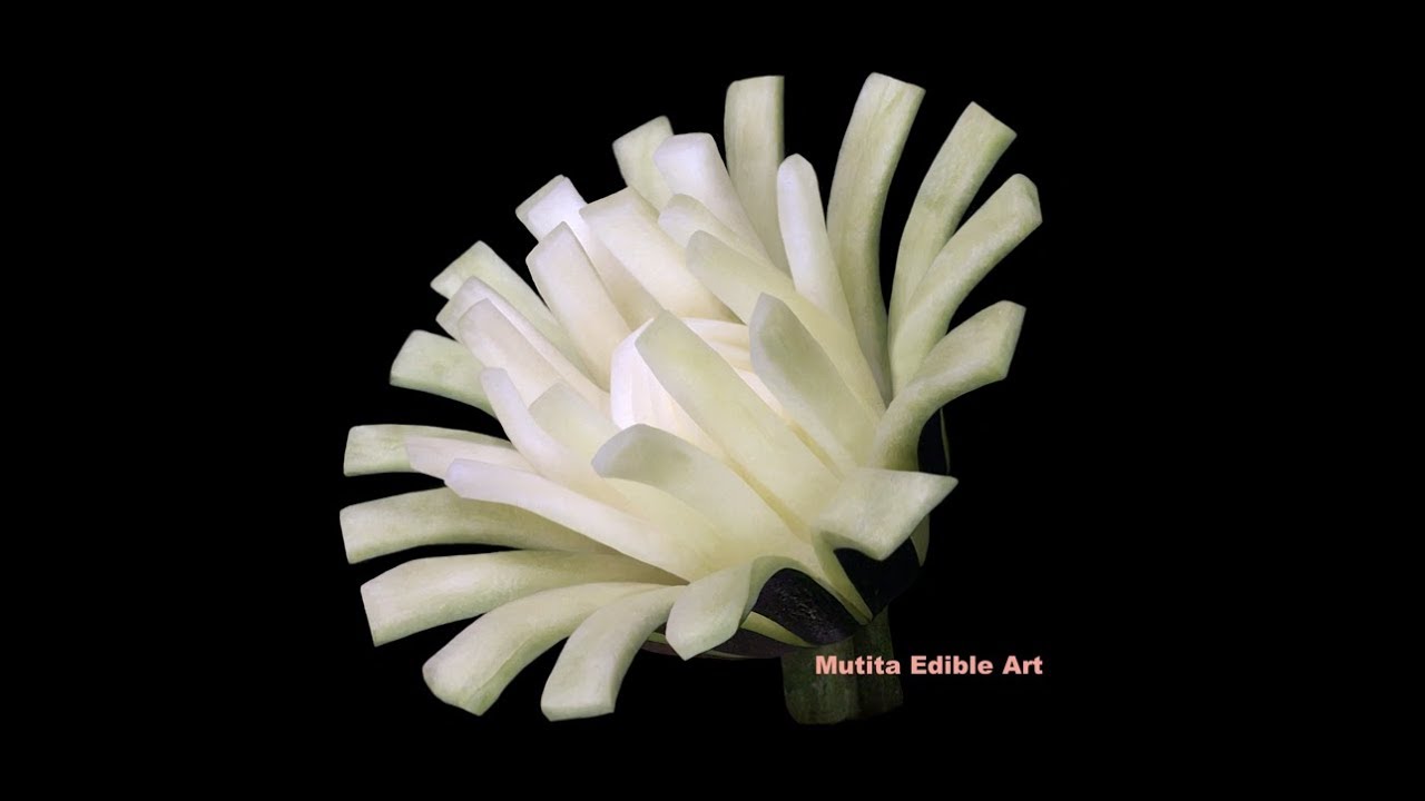 Zucchini New Simple Flower | Beginners Lesson 189 | Mutita Art Of Fruit & Vegetable Carving Youtube