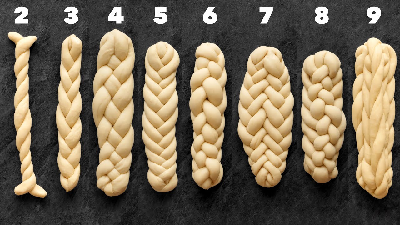 Jak uplést vánočku ze 2, 3, 4, 5, 6, 7, 8 a 9 pramenů