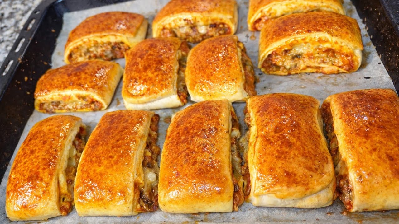 اسرع والذ فطائر محشية و خفيفة كدوب في الفم😋 واقتصادية بمكونات موجودة في مطبخك