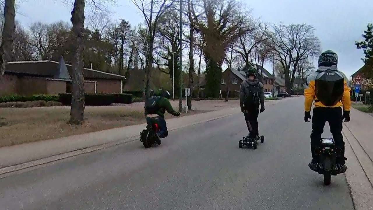Kingsong S22 overpowered and cutout at low speed. Verry good thuck and roll from the rider.