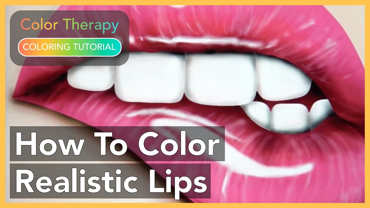 Coloring Tutorial: How To Color Realistic Lips with Color Therapy App