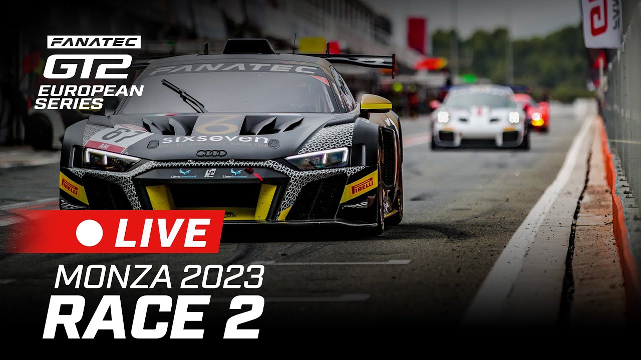 LIVE | Race 2 | Monza | Fanatec GT2 European Series 2023 (English)
