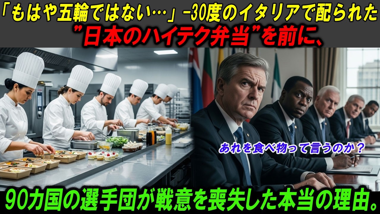 「その弁当は今すぐ捨ててください！」イタリア・ミラノ冬季五輪、和食が提供されるや90カ国が絶叫した理由  [海外感動秘話]