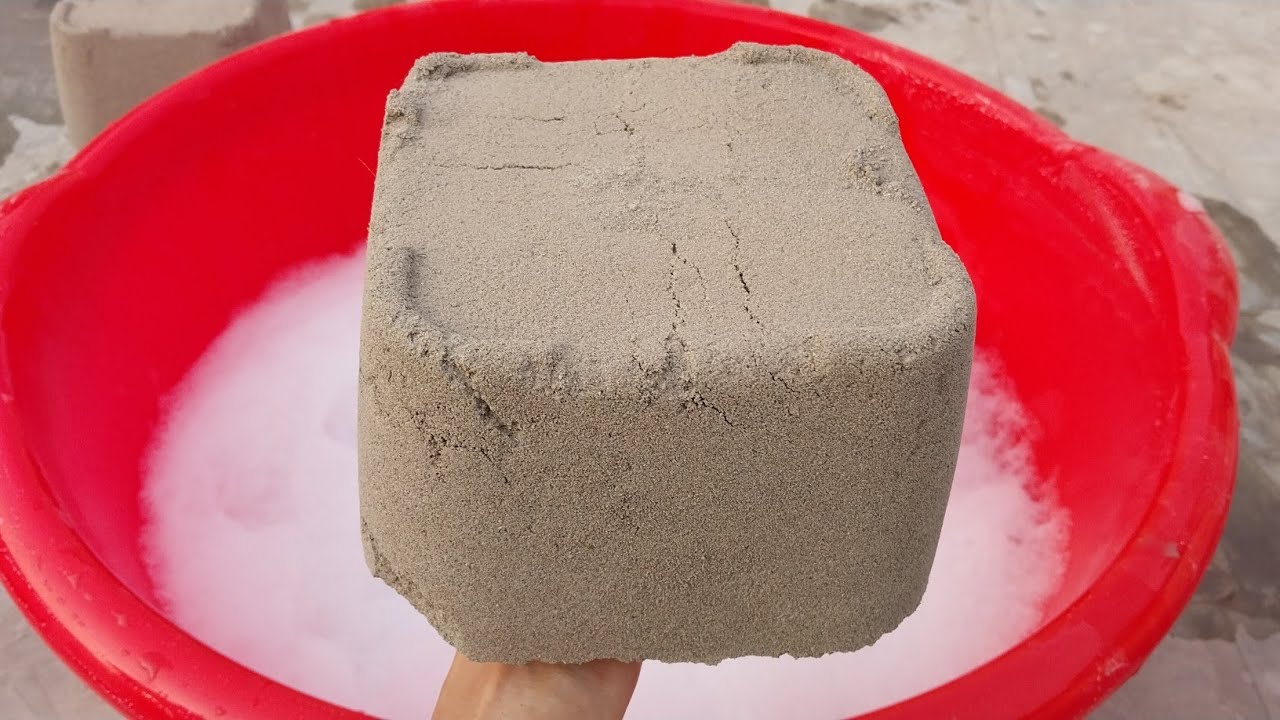 ASMR: Pure sand dry+Water Crumbling+Pouring ❤️