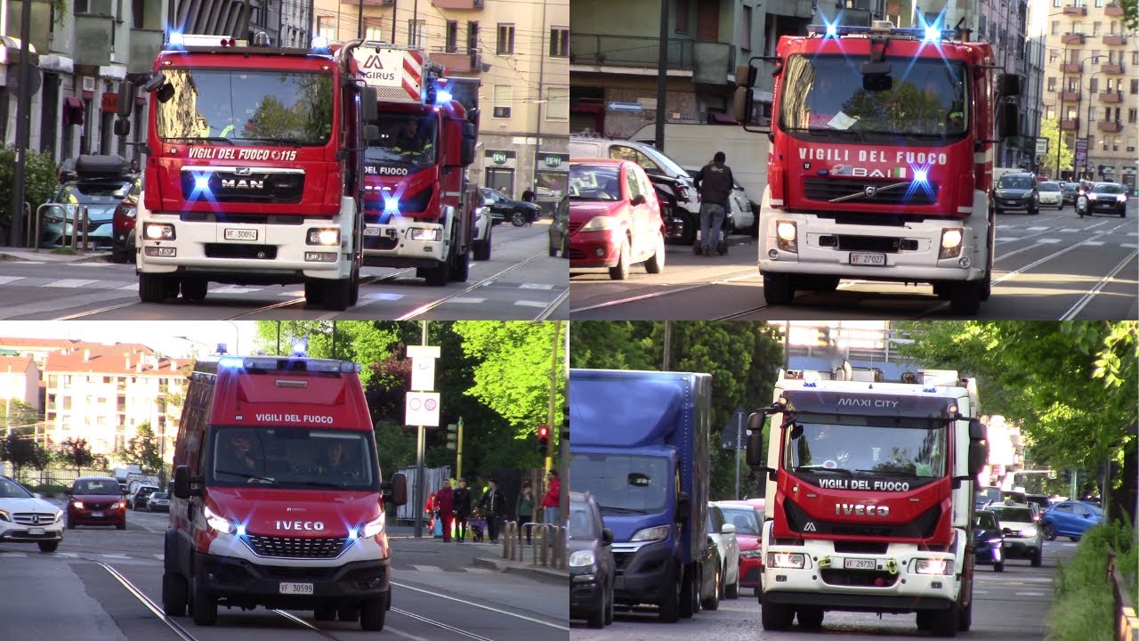 INCENDIO CANTINE ARRIVO APS+AS VVF SARDEGNA+APS SAF VVF MILANO+APS+CS VVF MARCELLO IN SIRENA(Milano)