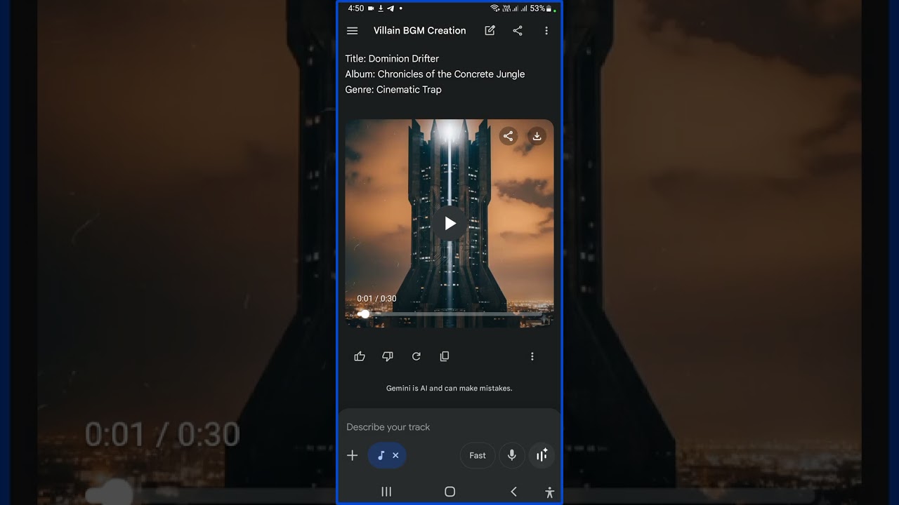 How to create music background score song in Google Gemini