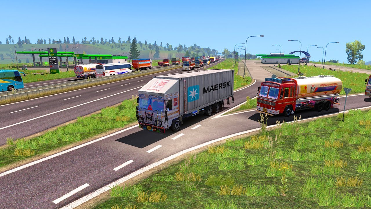 TATA 1615 Container Truck | Goods Carrier Truck | Indian Truck Simulator