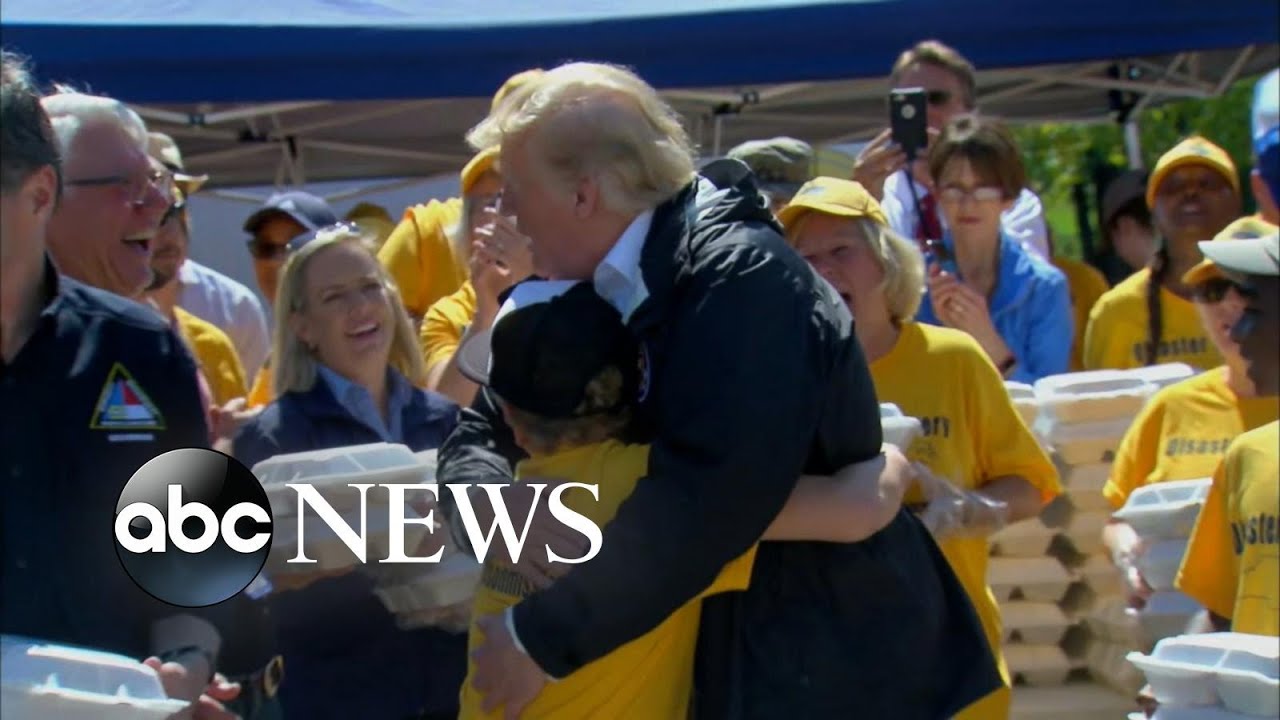 Boy asks for hug and Trump delivers