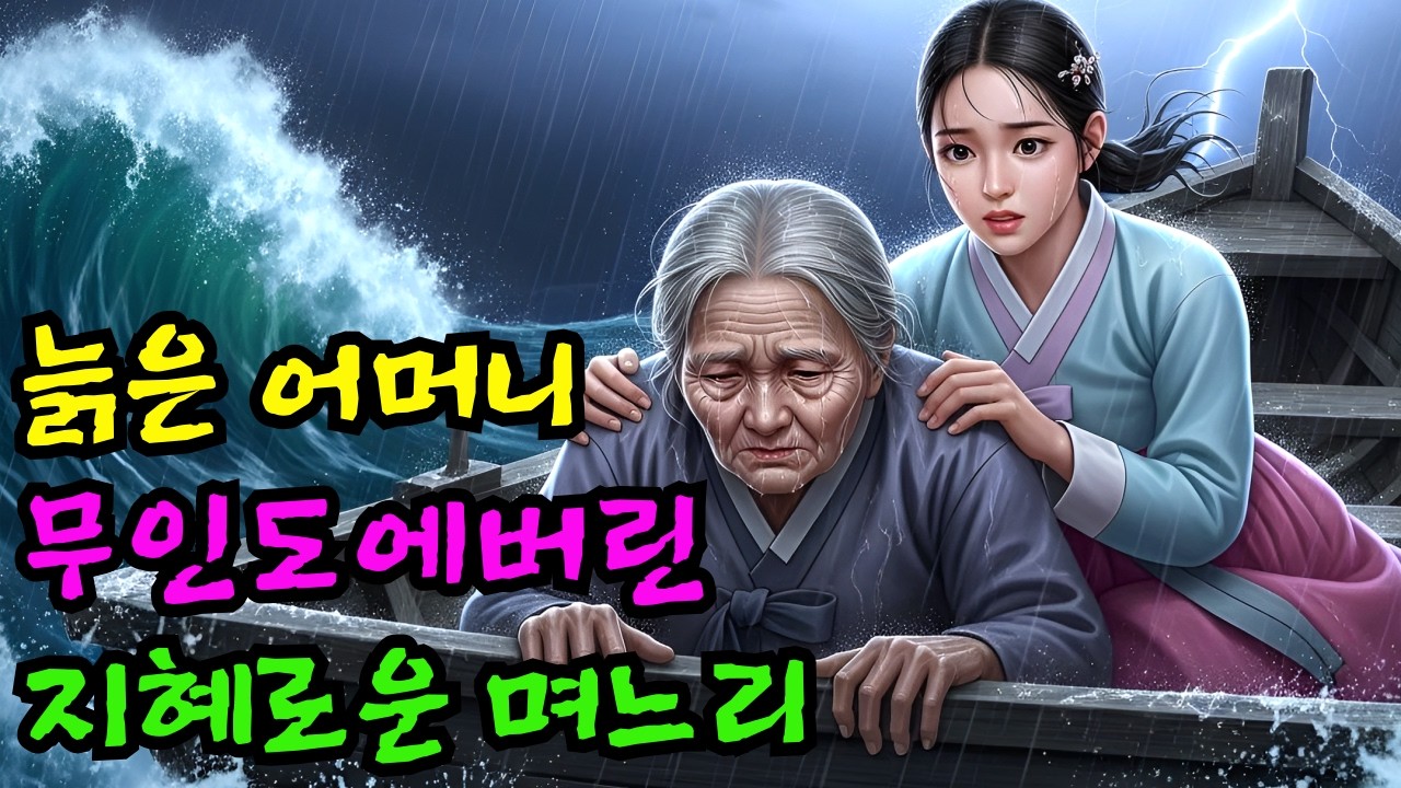 병들고 늙은 시어머니를 짐짝처럼 무인도에 버리고 온 지혜로운 큰며느리 |야담 옛날이야기 오디오북 수면동화 전설 민담