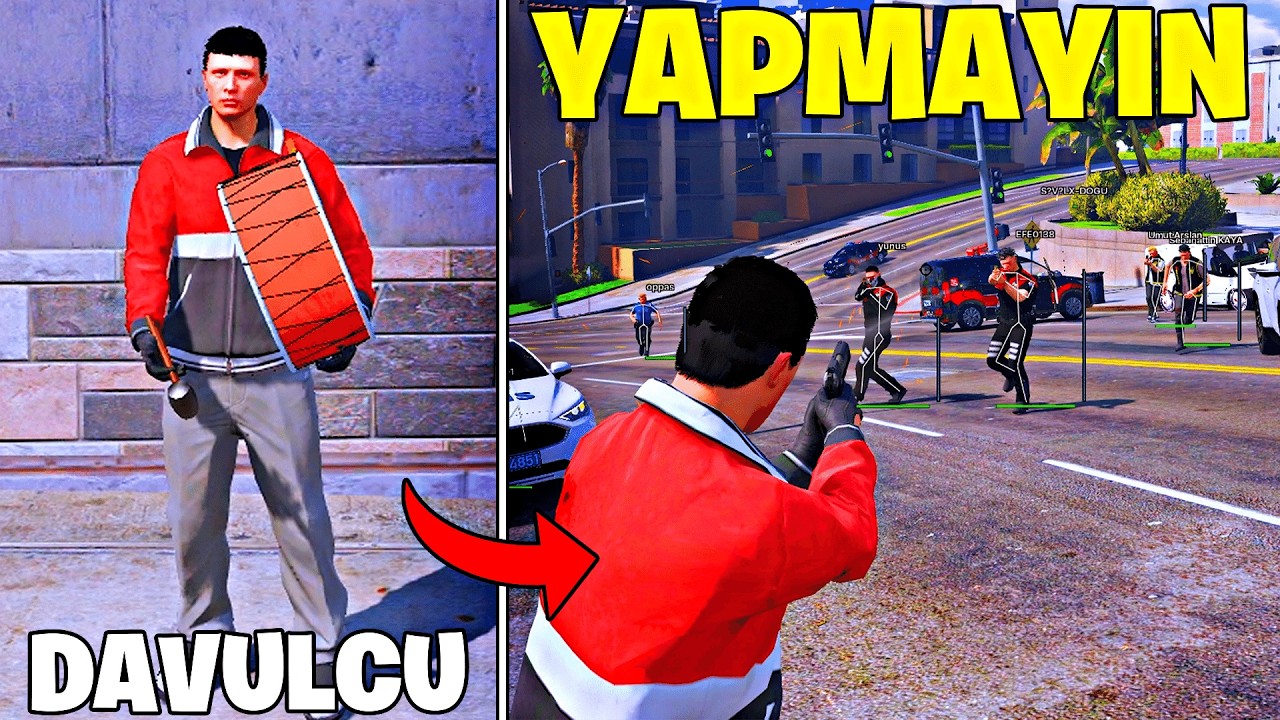 FiveM Hile İle RAMAZAN DAVULCUSU OLUP PD BASTIM! (Fivem Hile Troll)
