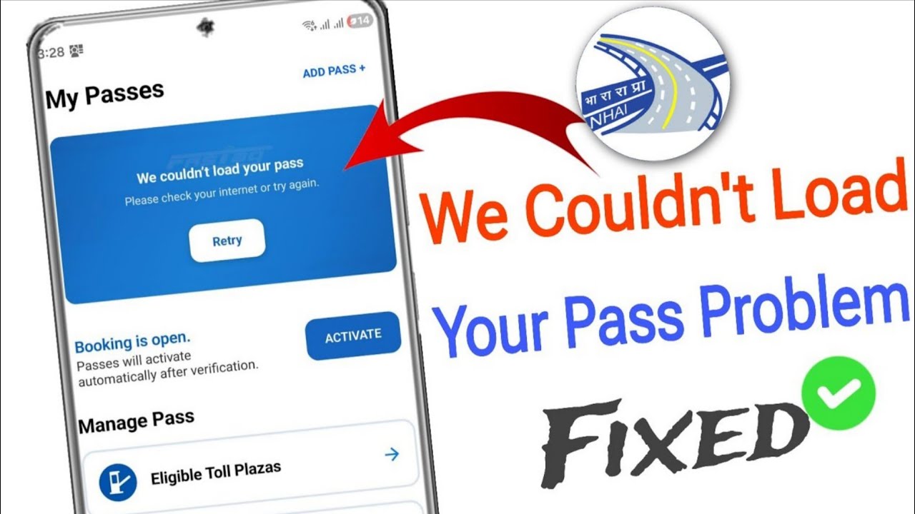 Rajmarg Yatra We Couldn't Load Your Pass Problem Today Fix || RajmargYatra Problem Today Fix
