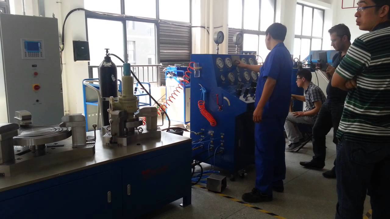 TPU3100-DL safety relief valve test bench with air & nitrogen test. High pressure relief valve test