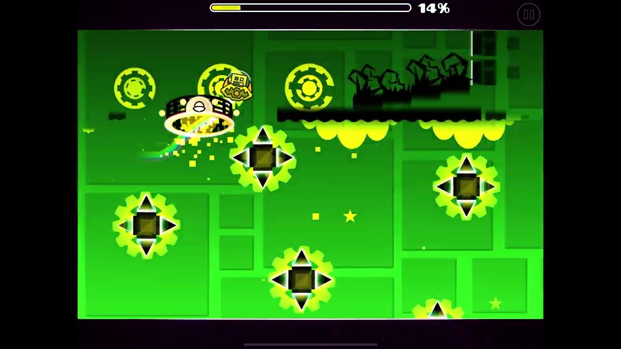 Je fais un niveau ou la coin est s’enfuit sur geometry dash