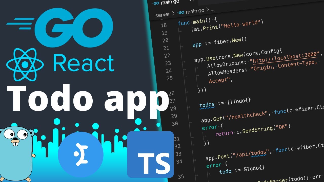 Build A Go REST API, React.js & TypeScript Todo Application