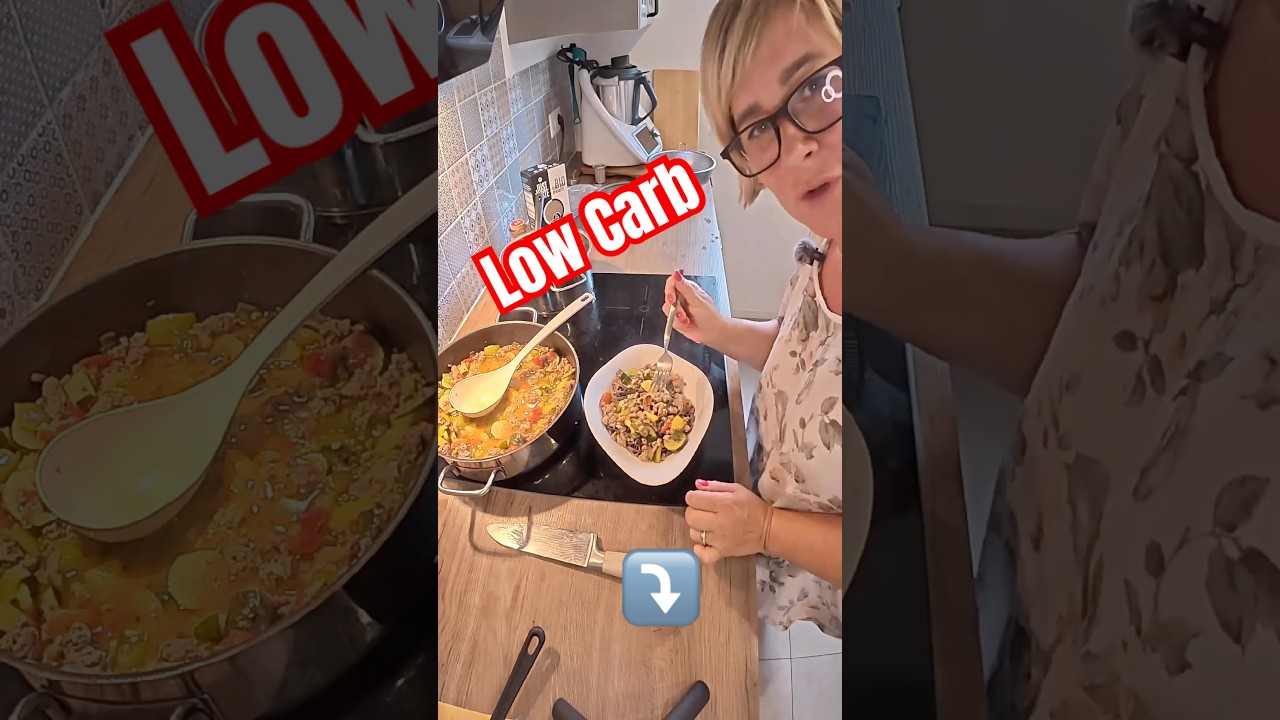 Low Carb, Black Beans Nudeln mit gemüsepfanne 