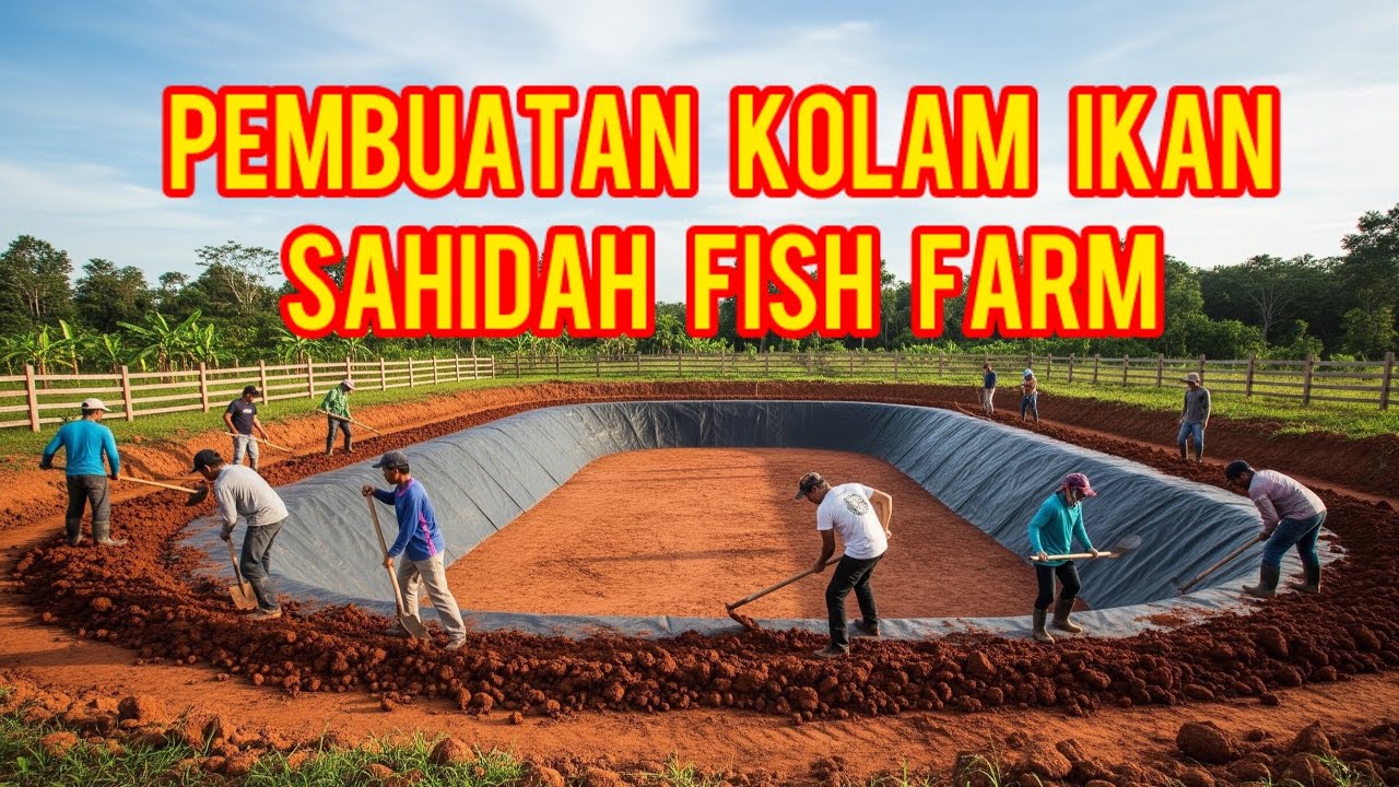 Proses Pembuatan Kolam Ikan Nila Sahidah fish farm kedalaman 5 meter