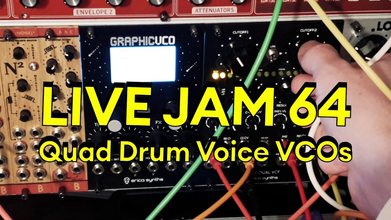 Quad Drum voice Wavetable // LIVE JAM 64
