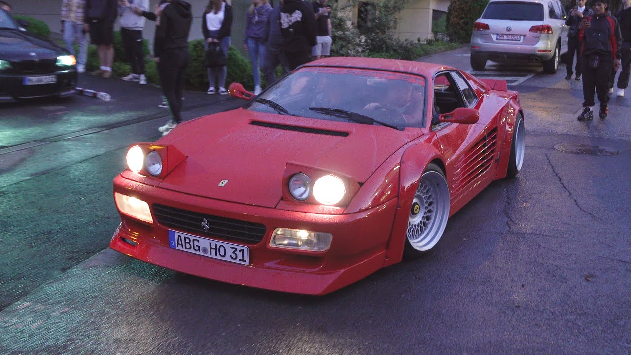 Widebody Ferrari 512TR Testarossa LIBERTY WALK | Start up, details, driving