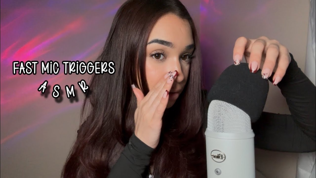 Fast ASMR Mic Triggers ⚡️ (lots of mic pumping, scratching & gripping) 💗