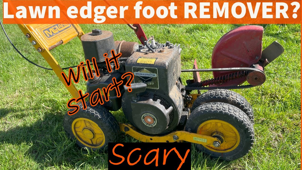 Scary looking Mclane lawn edger machine, cheap but will it start and run?
