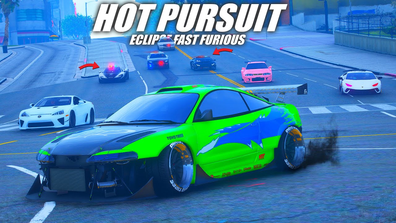 HOT PURSUIT ECLIPSE FAST FURIOUS ! KEI DALAM KEADAAN DARURAT EPIC ESCAPE !!! GTA 5 ROLEPLAY