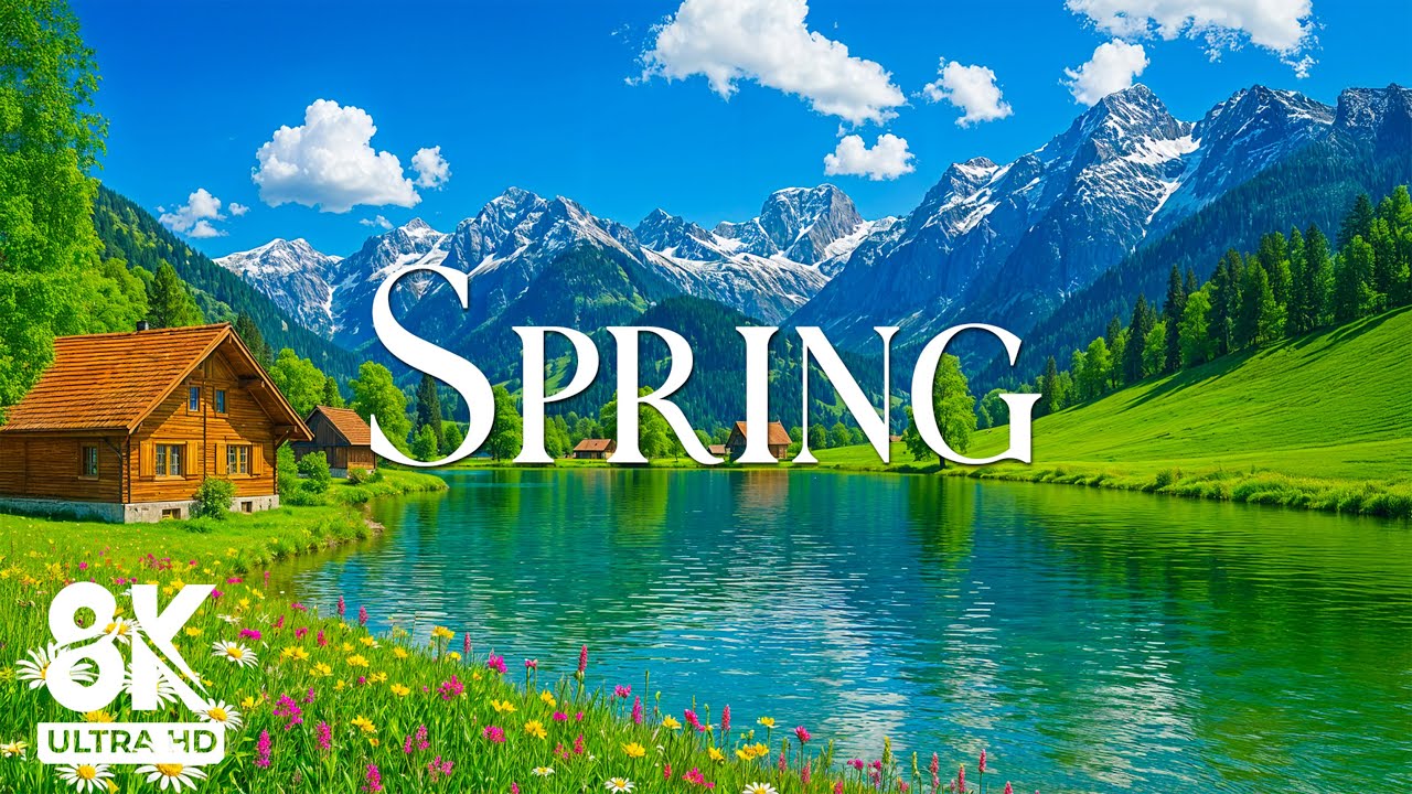 Springtime Wonders of Switzerland 🌸 Blooming Alps & Crystal-Clear Lakes in 4K