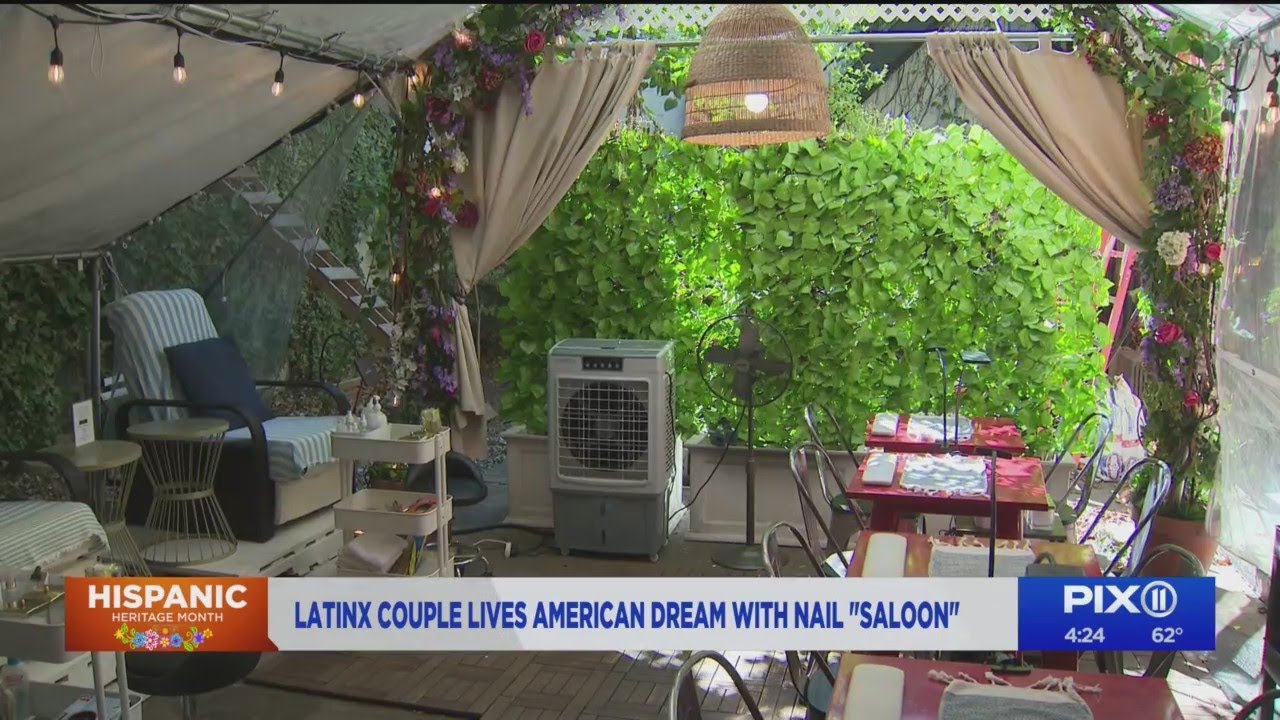 Latino couple living American Dream with nail 'saloon'