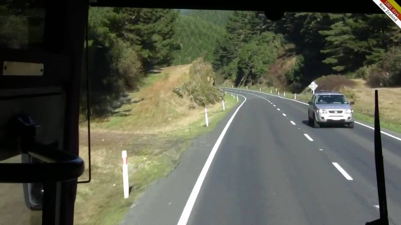 Intercity bus from Auckland to Wellington, New Zealand