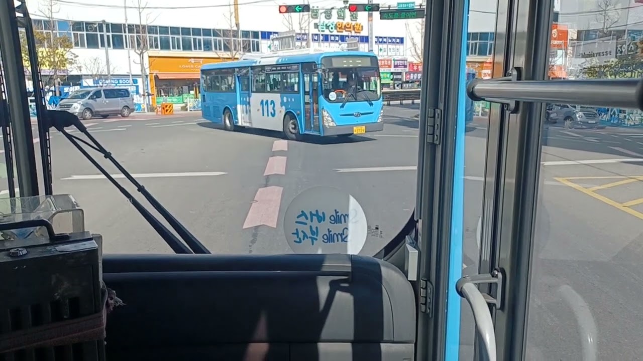충무쇼핑.충무동새벽시장 🔜 서구청.충무동까지 주행영상( 동원여객 96-1번버스 )