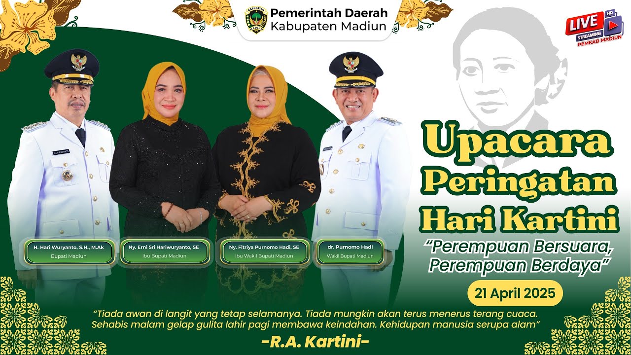 🔴 LIVE | UPACARA PERINGATAN HARI KARTINI PEMERINTAH KABUPATEN MADIUN TAHUN 2025