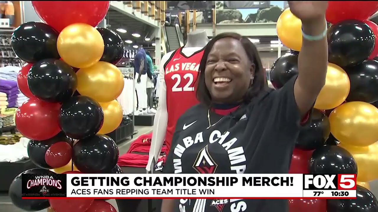 Aces store with WNBA championship merchandise for sale