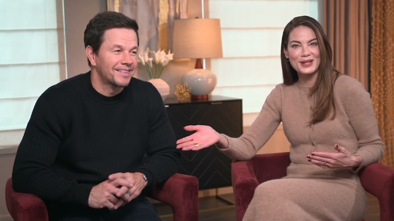 The Family Plan: Mark Wahlberg & Michelle Monaghan about Christmas and their families | ScreenSlam