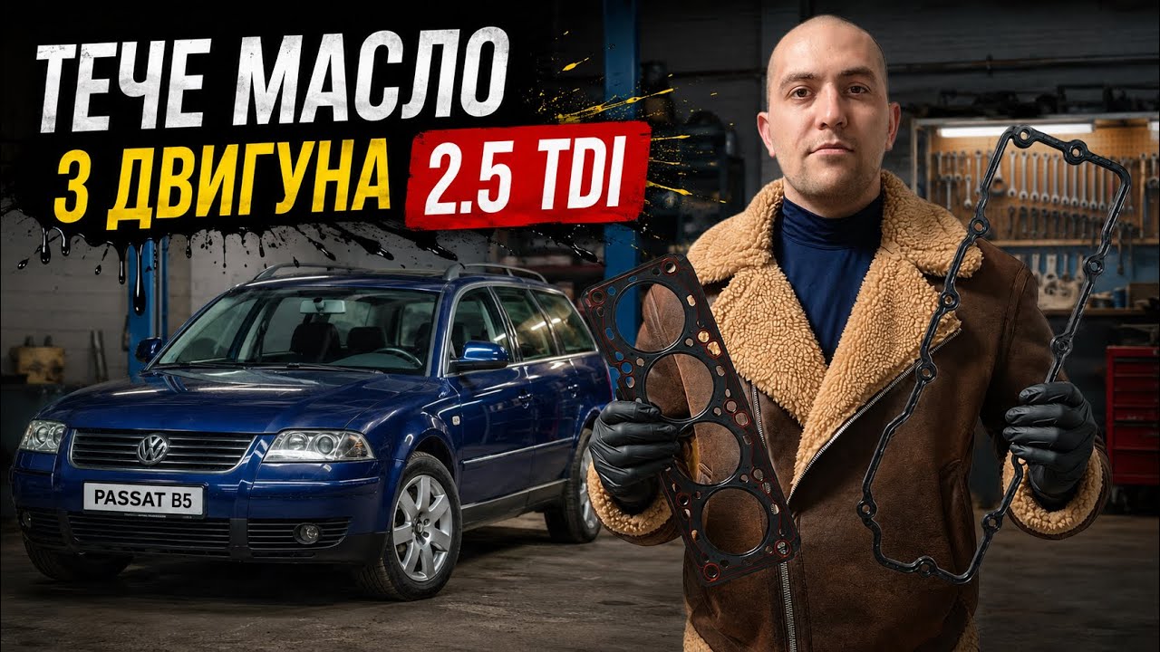 Заміна ременів ГРМ, сальників та прокладок 2.5 tdi V6 Passat B5
