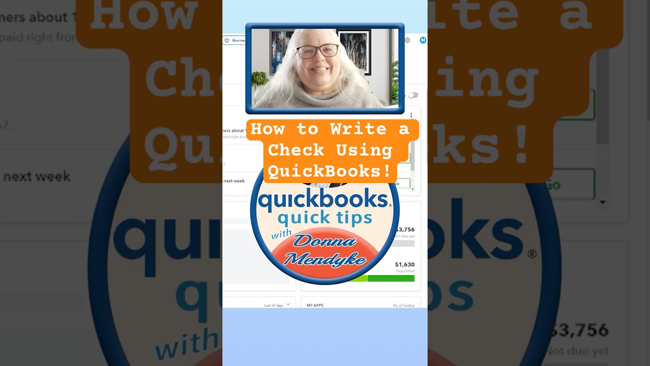 How to Write a Check Using QuickBooks! #shorts #tutorial
