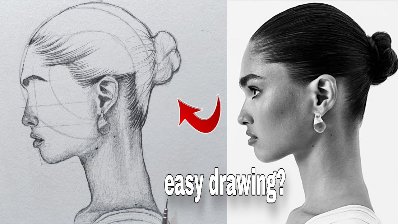 Draw a Perfect Side Profile Portrait FACES | Easy Method?