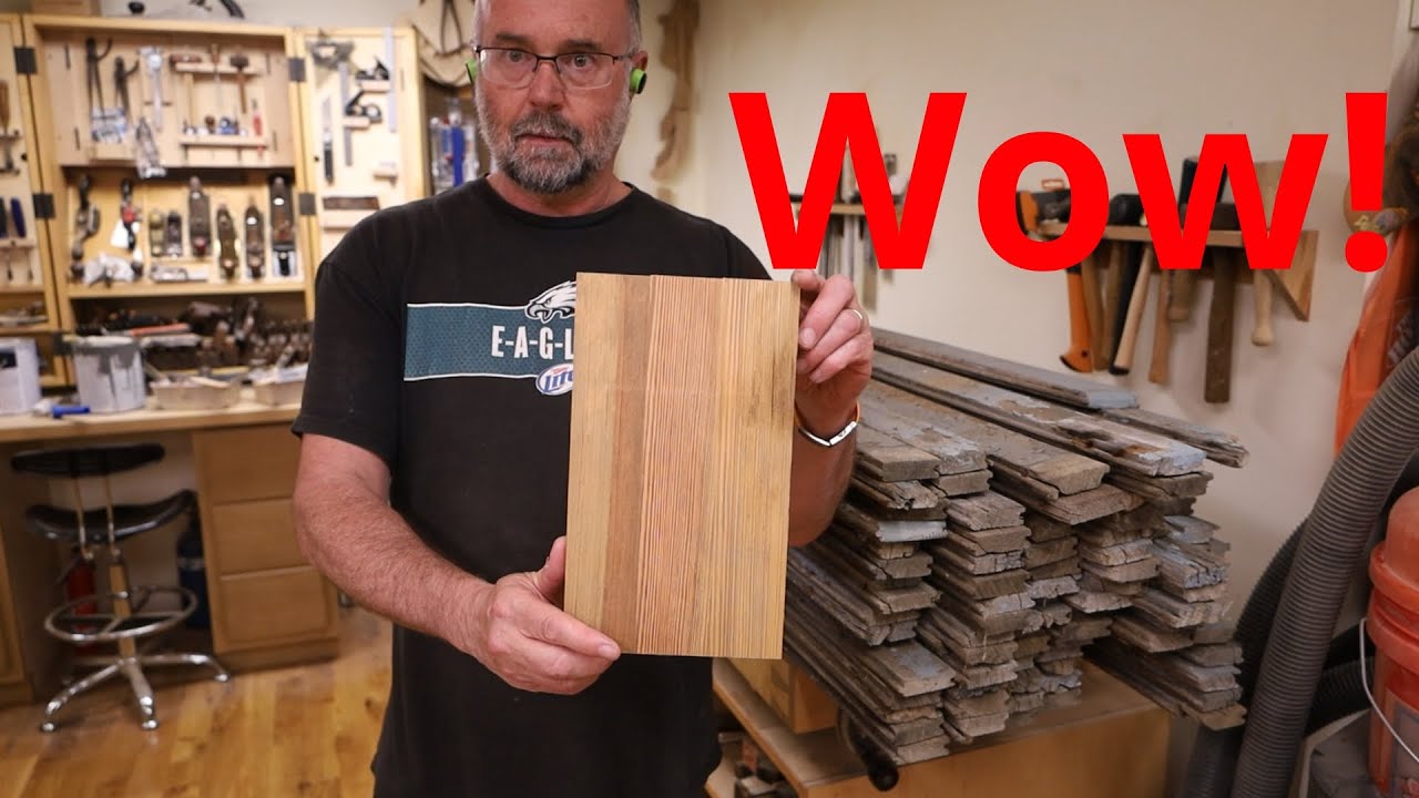 Milling heart pine flooring for woodworking
