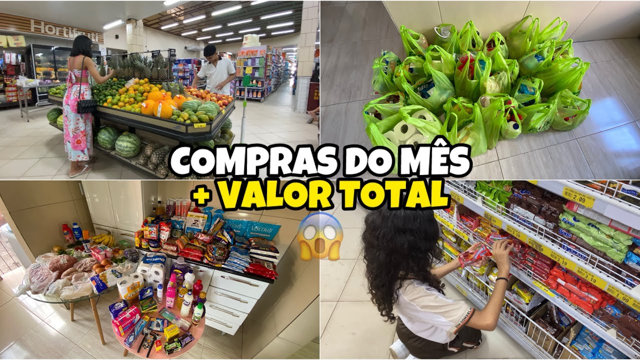 COMPRAS DO M&Ecirc;S COMPLETA | MORANDO SOZINHA COM A FILHA! 🩷✨