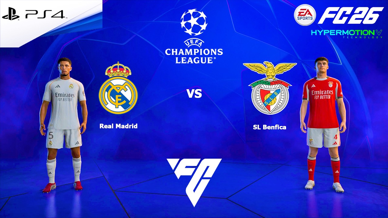 FC 26 PS4 - Real Madrid vs Benfica | UEFA Champions League full matches