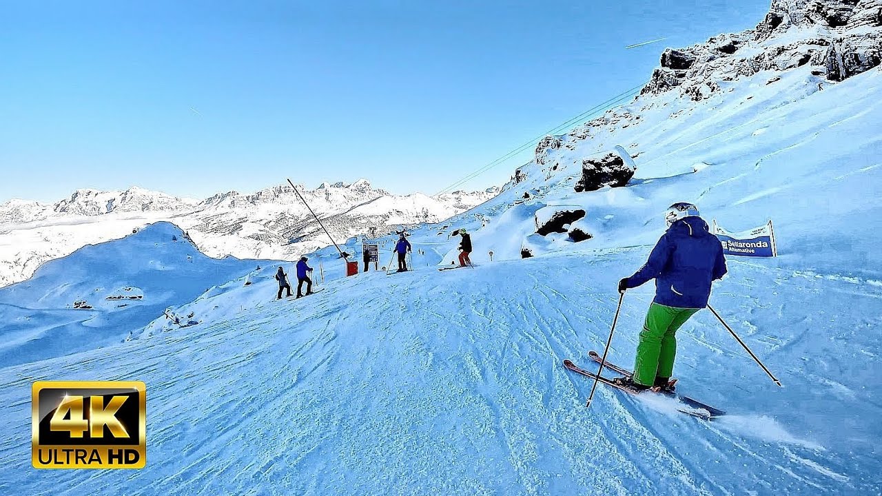GoPro POV 4K: Perfect Skiing Conditions in Dolomites | Green Sella Ronda
