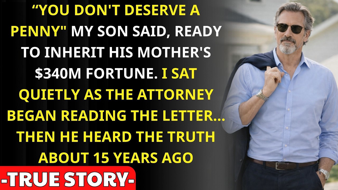 “You’ll Get NOTHING, Dad,” My Son Sneered at My Ex-Wife’s $340M Will Reading—Until the Lawyer Spoke…