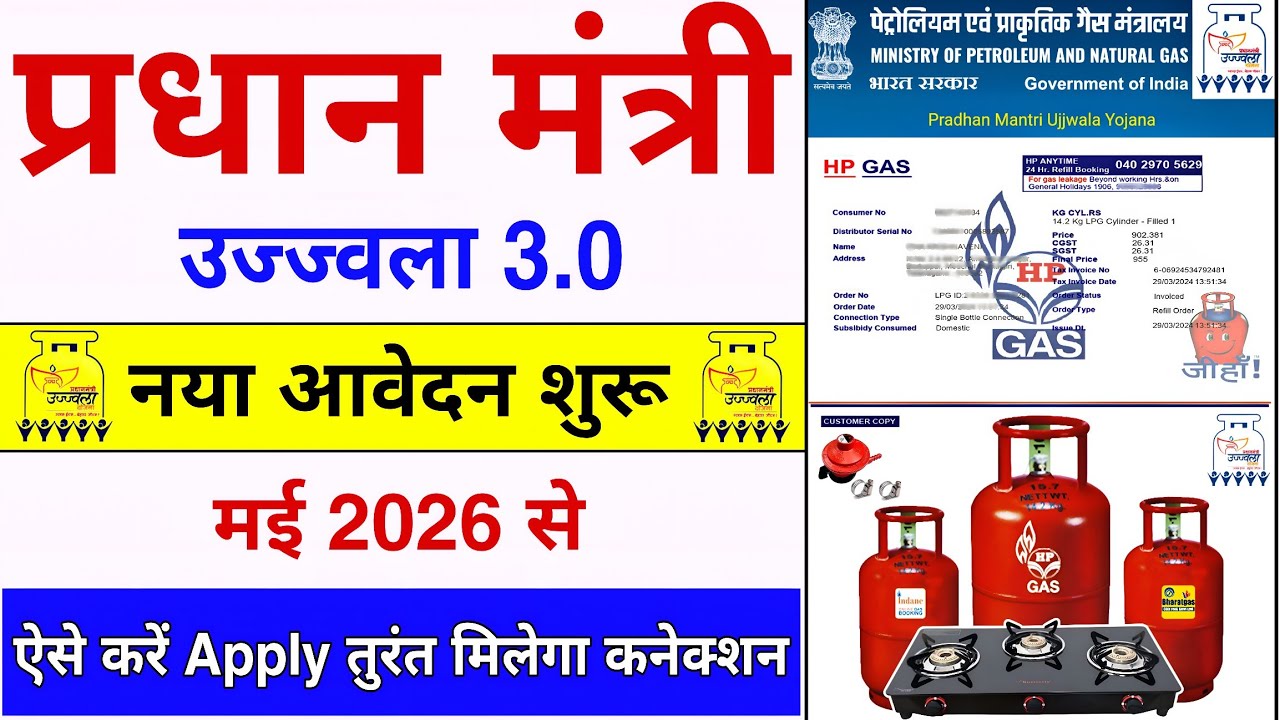 Pm Ujjwala Yojana 2026 Apply Online | Free Gas Connection Apply Online | Ujjwala Gas Cylinder Online