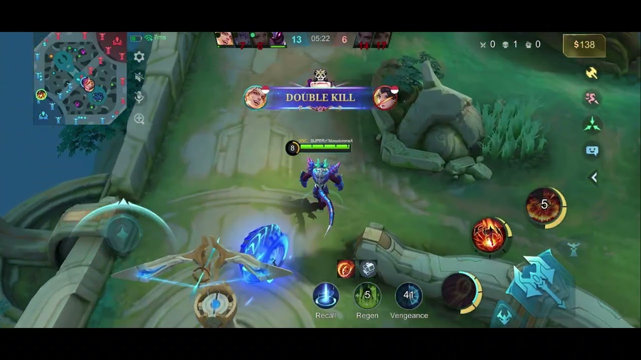 Solo Rank Mobile Legend Bang Bang, Thamus EXP Gameplay