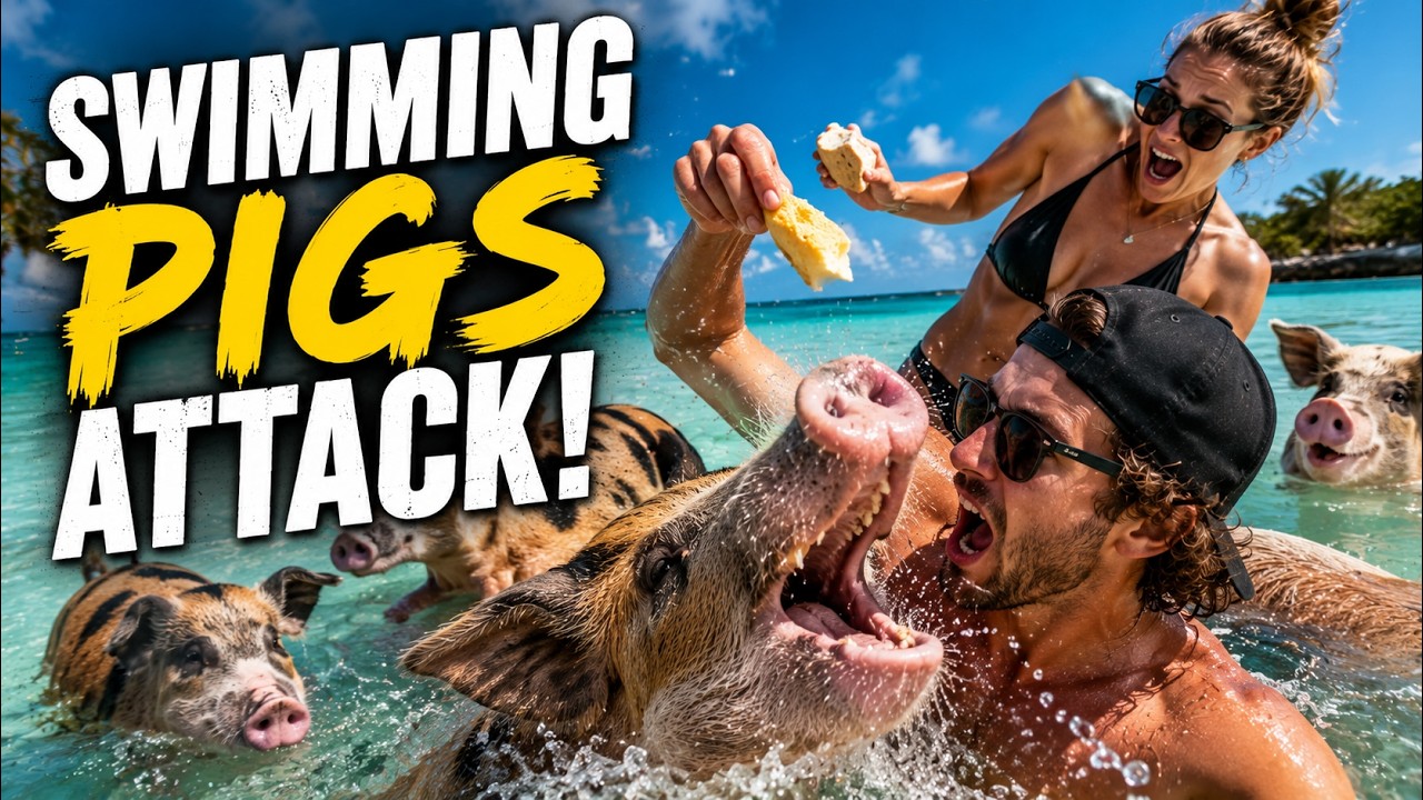 Reverse Snorkeling the Aquarium & Swimming Pigs Attack!  Cruising the Exumas by Motor Vessel | Ep.47