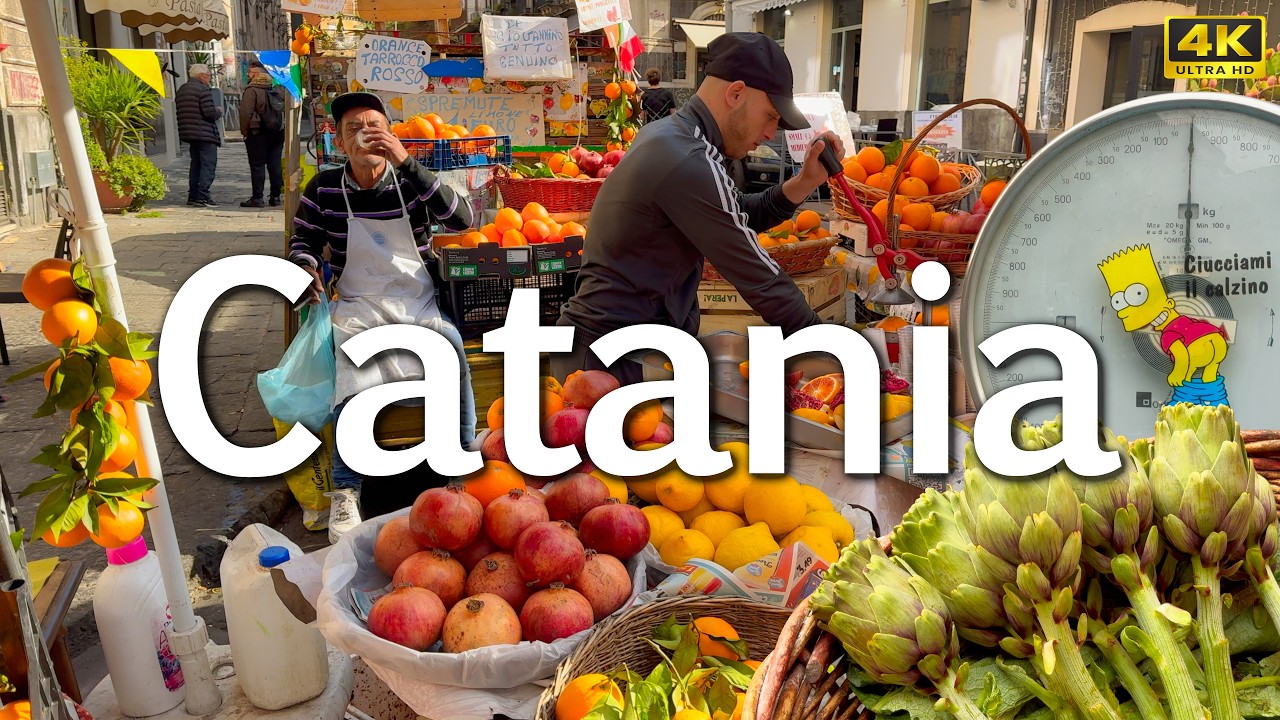 🇮🇹 Catania Street Life and food | Fish Market | Piazza Carlo Alberto | Urban Graffiti Sycyly